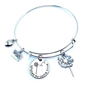 Wishes Do Come True Charm Bracelet Dandelion